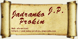 Jadranko Prokin vizit kartica